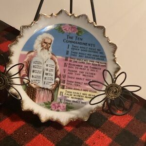 Decorative Ten Commandments Plate